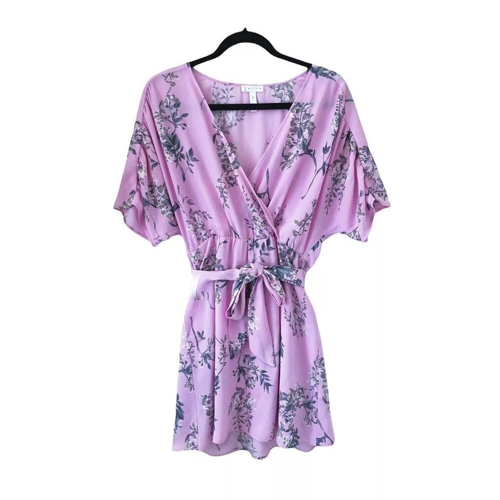 Leith Floral Print Purple Lavender Wrap Dress Size S​​​